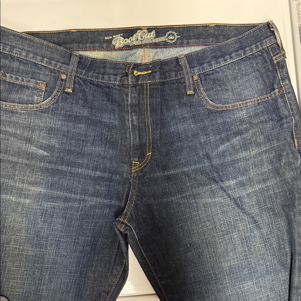 Old Navy Men's Dark 40x32 Blue Bootcut Jeans